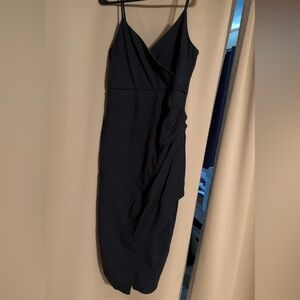 Lulus bodycon midi dress in black